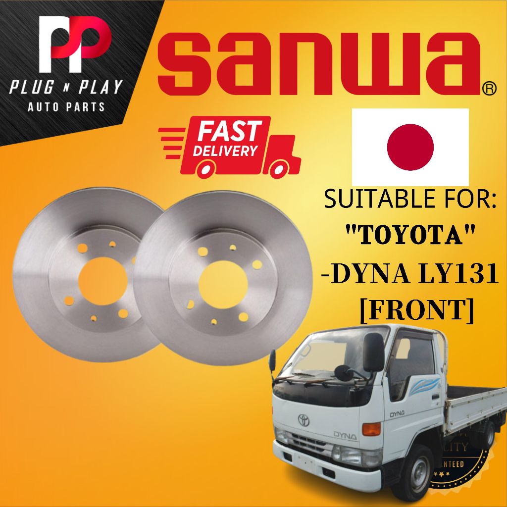 SANWA TOYOTA DYNA LY131 LORRY 281MM FRONT (DEPAN) DISC ROTOR MADE IN ...