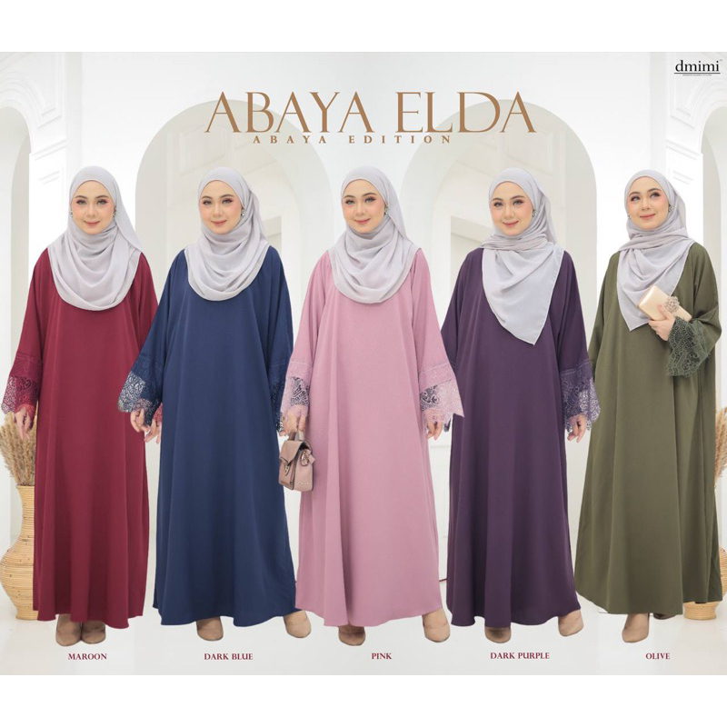 Abaya Elda By Dmimi Abaya Lace Exclusive Muslimah Wear Cutting Loose Wudhu Friendly Shopee 4335