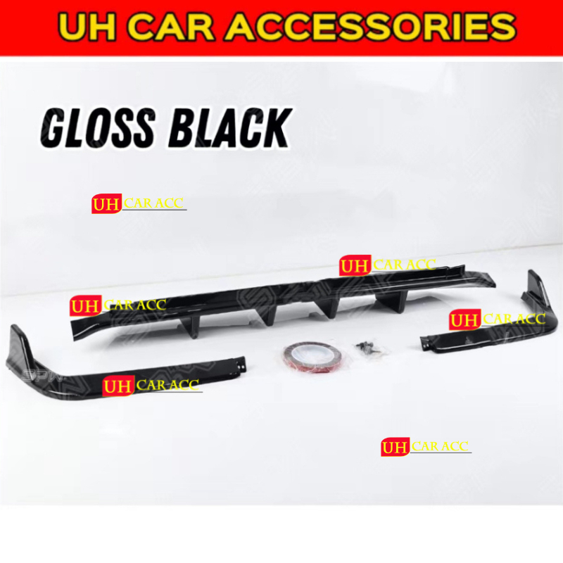 PERODUA AXIA 2023 REAR BUMPER DIFFUSER LIP V2 PU BODYKIT LIP EXTERIOR ...