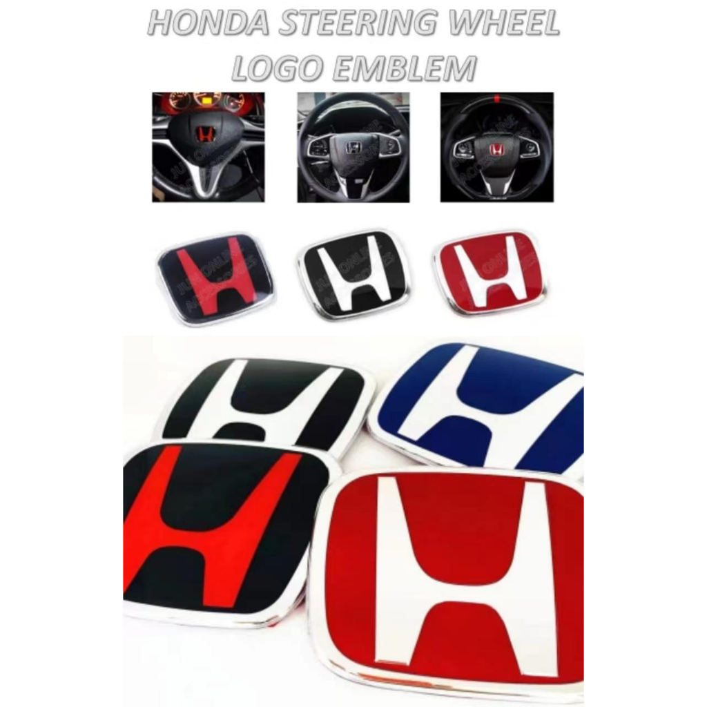 Honda TYPE R Steering Wheel H Logo Emblem Shopee Malaysia