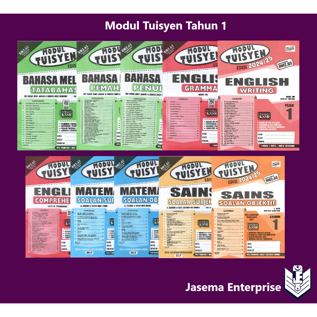 Modul Tuisyen Edisi Tahun 1 Bahasa Melayu | English | Matematik | Sains ...