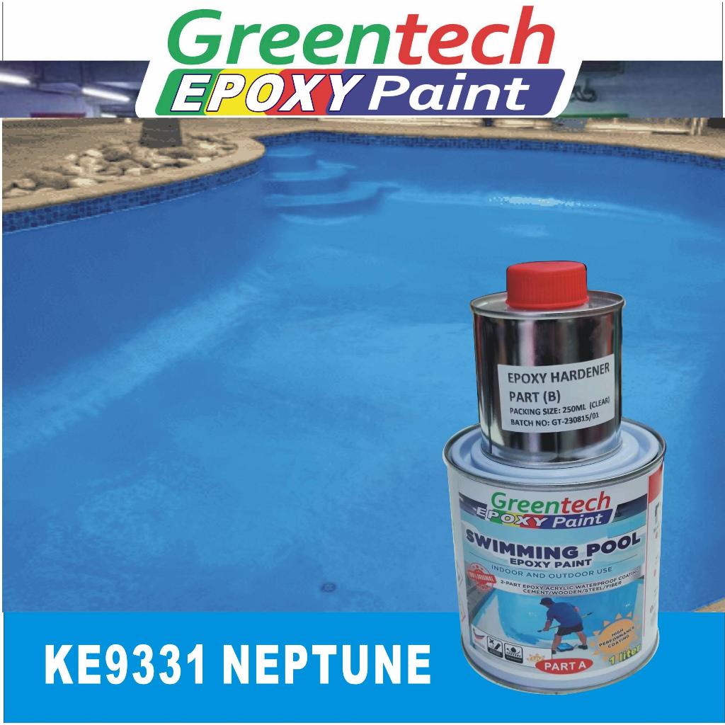 KE9331 NEPTUNE ( 1L ) Swimming Pool Epoxy Paint, Cat Kolam High Performance Waterproofing