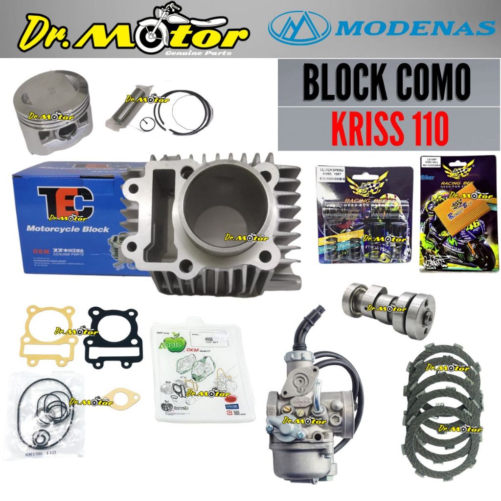 Kriss 110 Combo Block Set Package Spec 57mm 60mm Camshaft King Drag Carburetor Plug Coil Uma