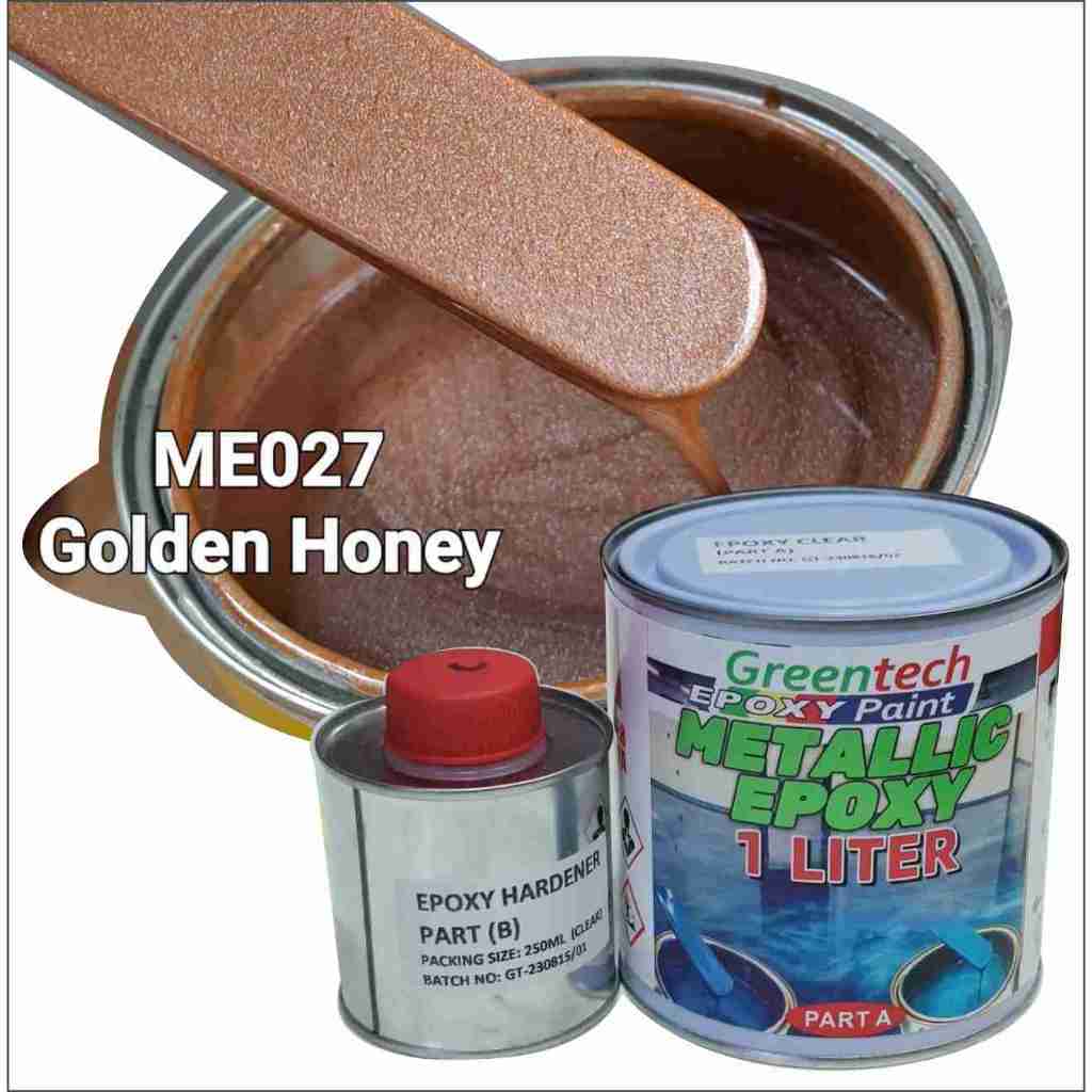 ME027 GOLDEN HONEY ( Metallic Epoxy Paint ) 1L METALLIC EPOXY FLOOR