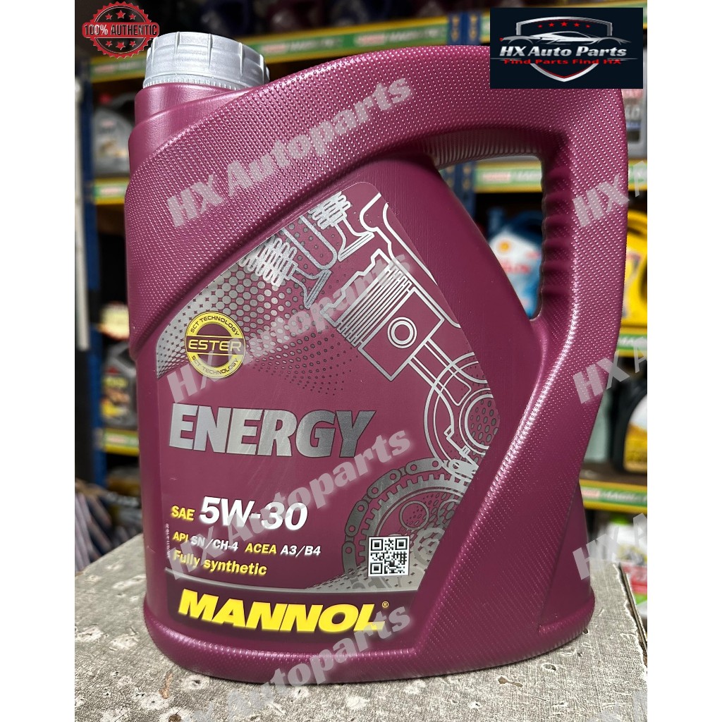 MANNOL ENERGY FULLY SYNTHETIC Engine Oil SAE 5W-30,4L. | Shopee Malaysia