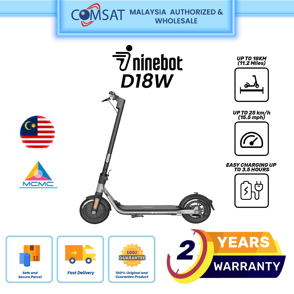 SegwayNinebot KickScooter D18W / D38U Electric Scooter D Series
