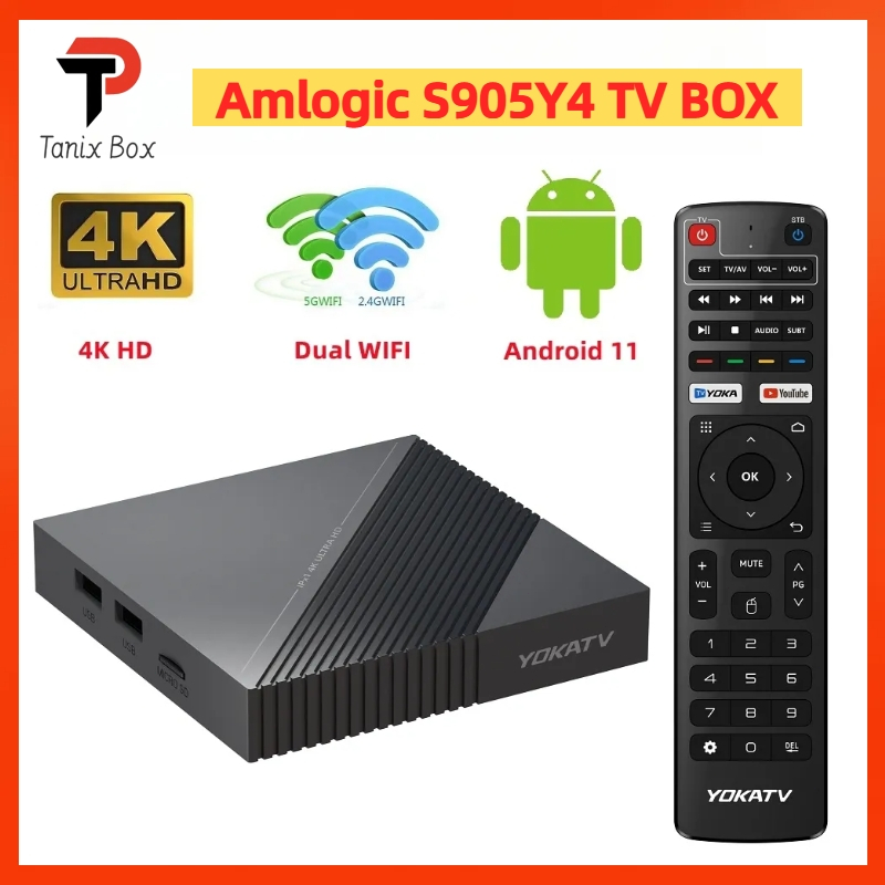 Smart TV Box Amlogic S905Y4 64bit Quad core ARM CortexA35 AV1 Android 11 2GB 16GB EMMC TV Box