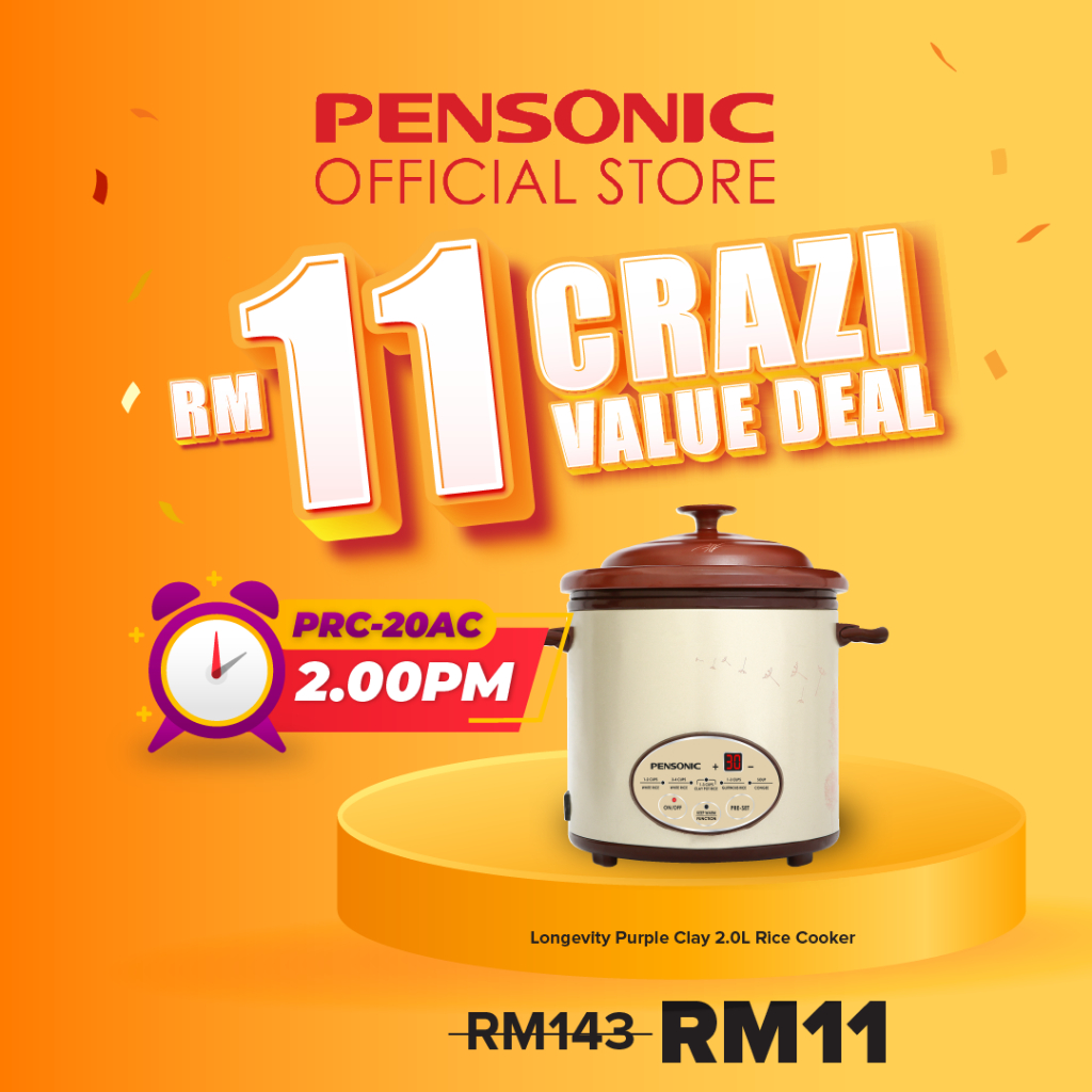 Pensonic Longevity Purple Clay Rice Cooker