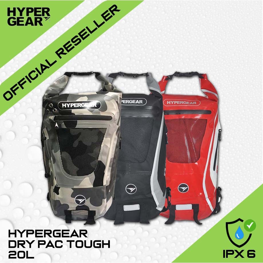 Hypergear Dry Pac Tough 20L ( Carmoflage Grey Alpha) (Red) (Black) 100