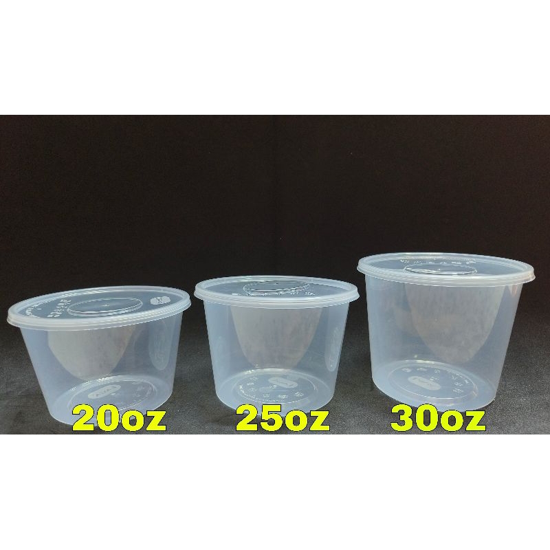 30oz PP round container with lid (50pcs+/-) / Lava R30 disposable ...