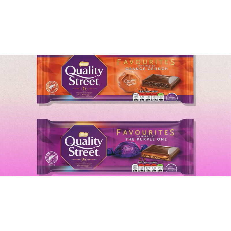 Nestle Quality Street Favourites The Purple One / Orange Crunch Block ...