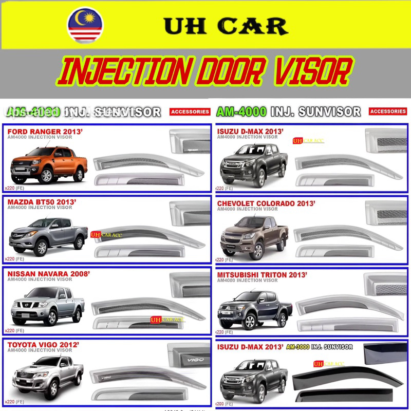 Ford Ranger T6 T7 T8 Bt50 Navara D40 Dmax Triton Hilux Vigo Injection ...