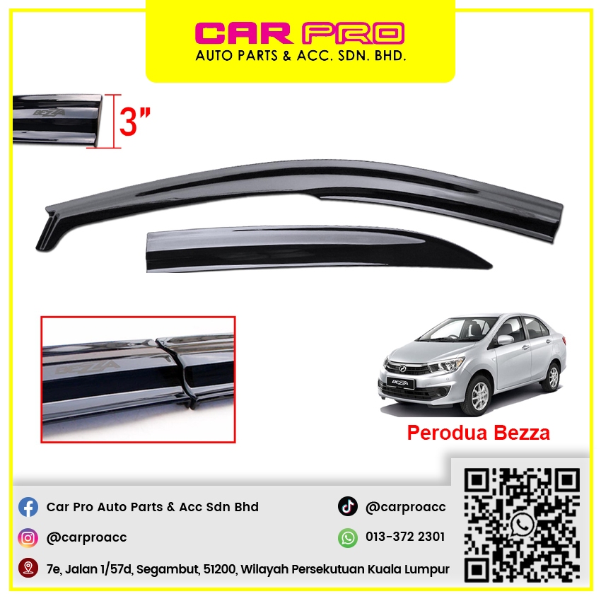 Perodua Bezza 2016 - Present Mugen Type Injection Visor Injection Mugen ...