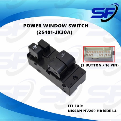 Interruttore Alzacristelli Per Nissan NV200 2009-2015 - Anteriore Sinistro, 25401-JX30A - Foto 5