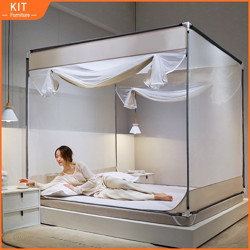 2023 New Bedroom Mosquito Net 120/150cm Foldable Full Cover Anti