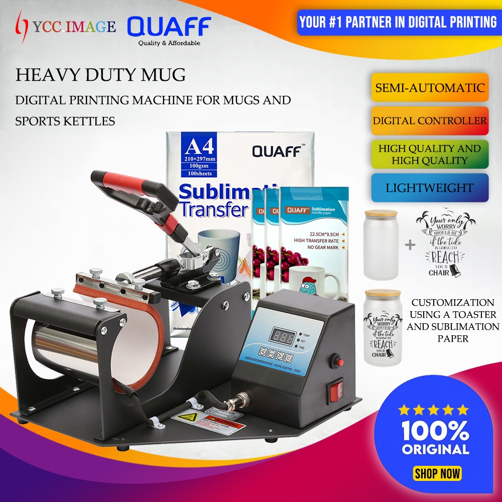 Quaff Heavy Duty Mug Press Machine For Mugs And Sports Jug Digital