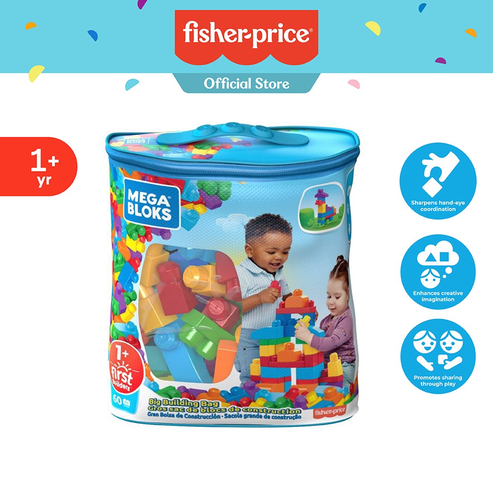 MEGA Bloks Big Building Bag 60pcs (DCH55) | Shopee Malaysia