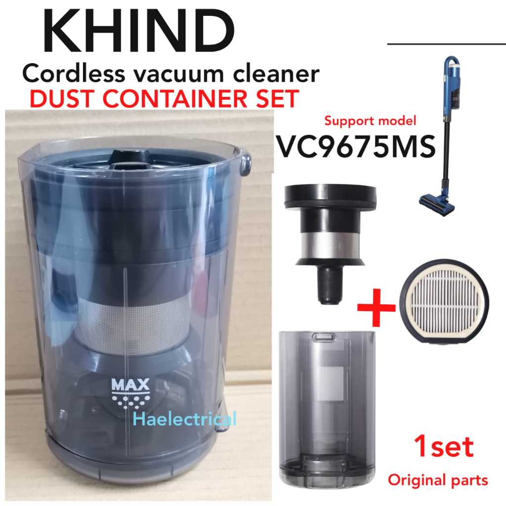 KHIND Vacuum Cleaner Dust Container Set VC9675MS (NEW MODEL) Shopee