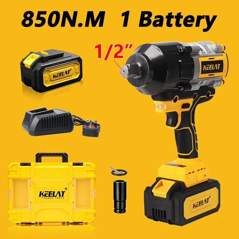 KEELAT KID007 1200N.M Heavy Duty Cordless Impact Wrench Brushless Motor