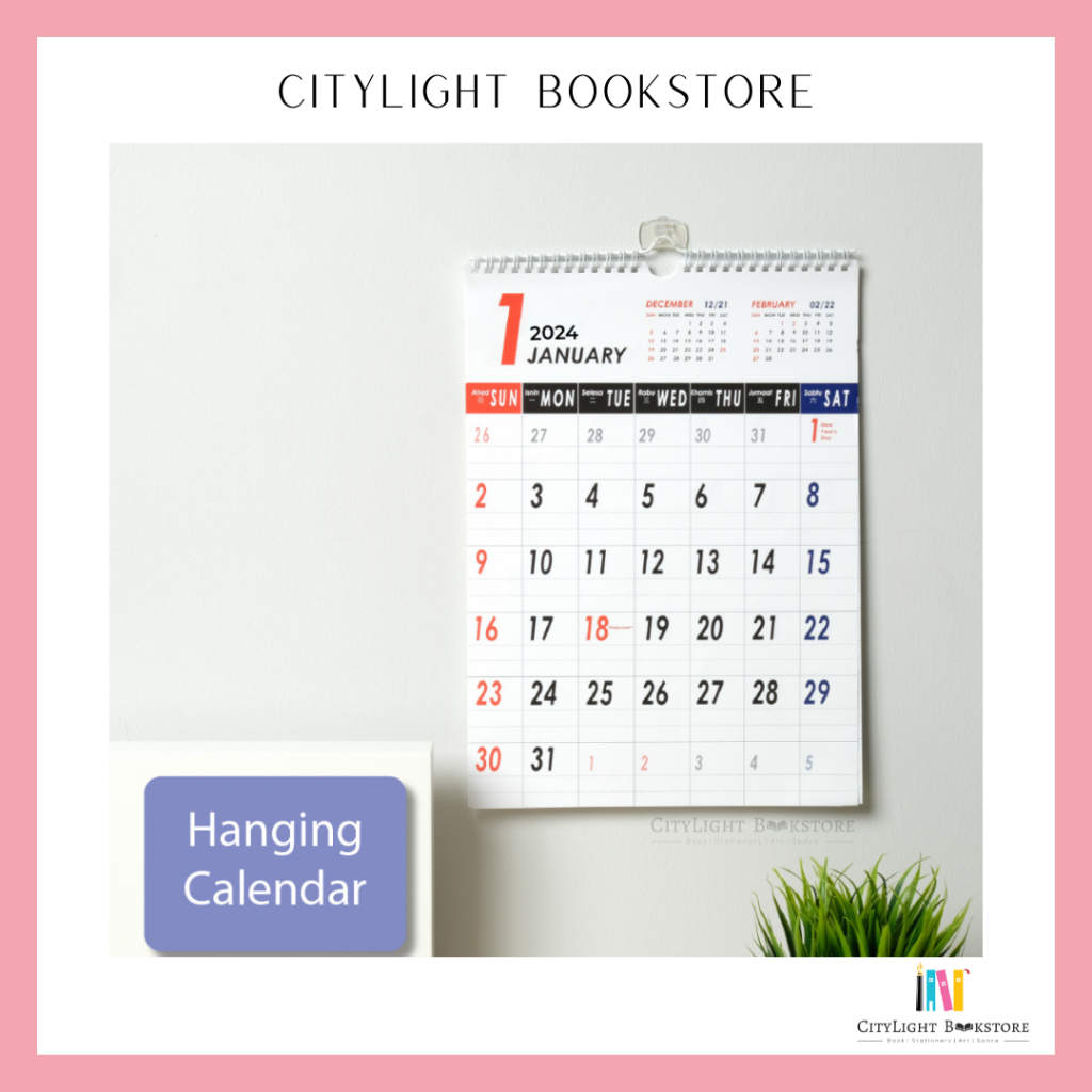 [CITYLIGHT] Calendar 2024 Year 2024 Wall Hanging Calendar MHCEX