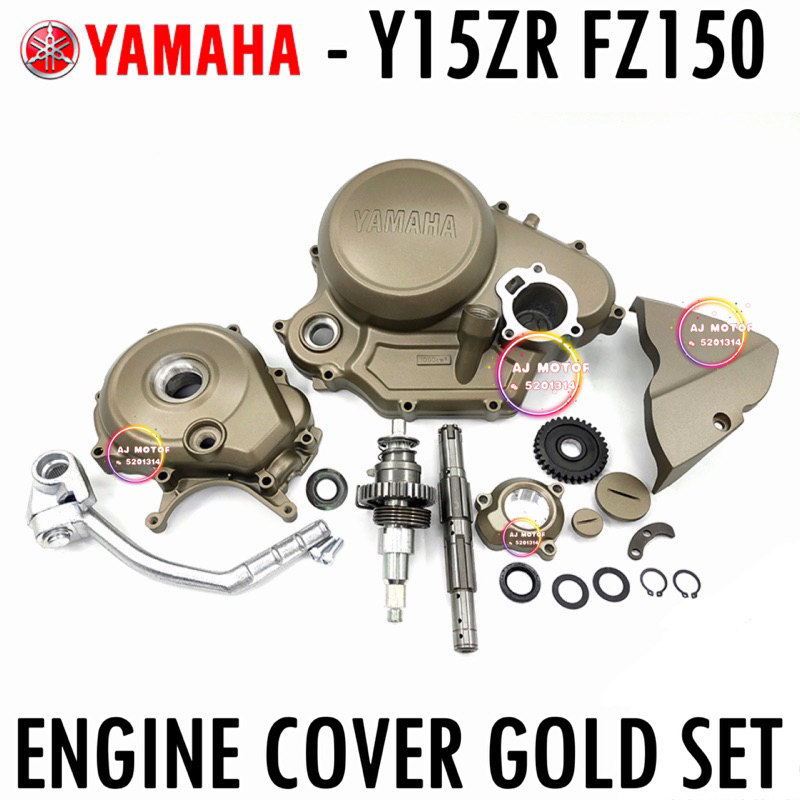 YAMAHA Y15ZR V1 V2 / FZ150 V3 GOLD ENGINE COVER SET / STARTER KICK Y15 ...