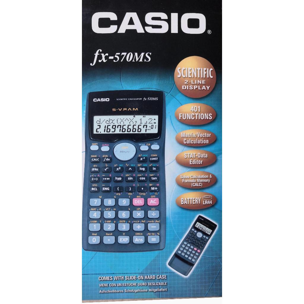 Original Casio Scientific Calculator fx 570MS with 10 AG13 357A Alkaline Battery as spare wholesale2addgo Shopee Malaysia