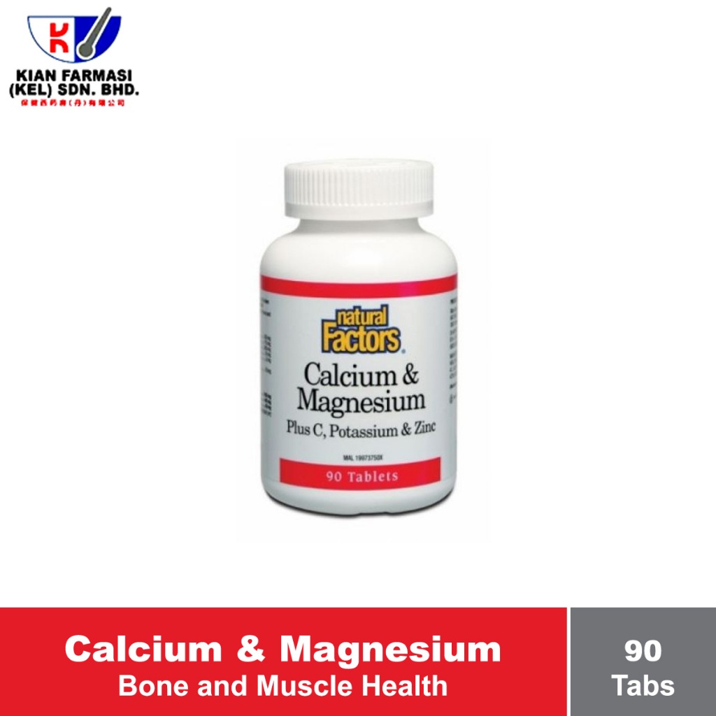 Natural Factors Calcium & Magnesium Plus C, Pot & Zinc Tablets (Expired