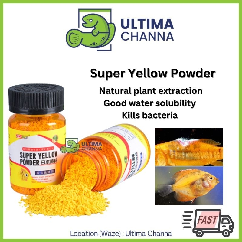 Aquarium Super Yellow Powder for Sterilisation/ Quarantine/ Treat fish ...