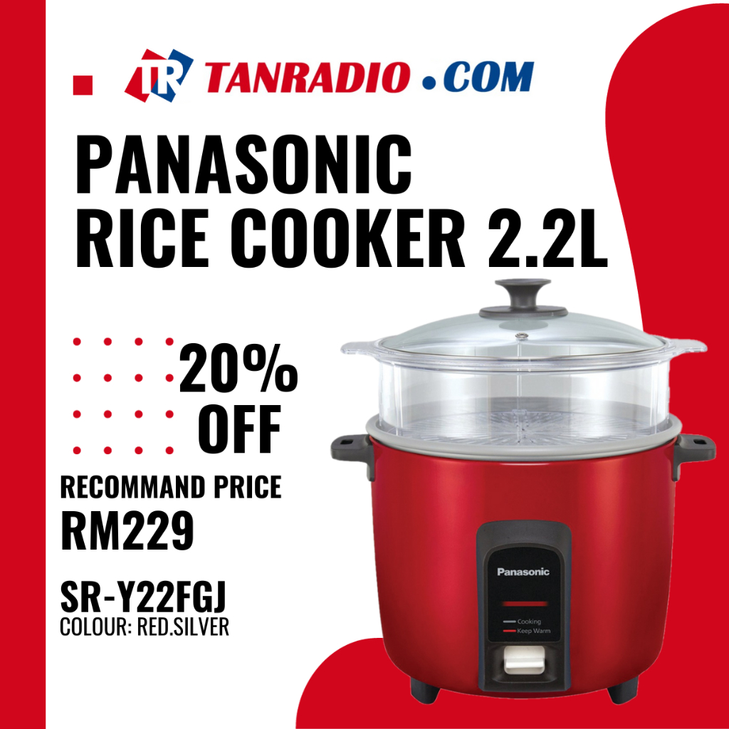 Panasonic SR-Y22FGJ 220 Volt 12 Cup Rice Cooker Steamer 220V-240V For Export