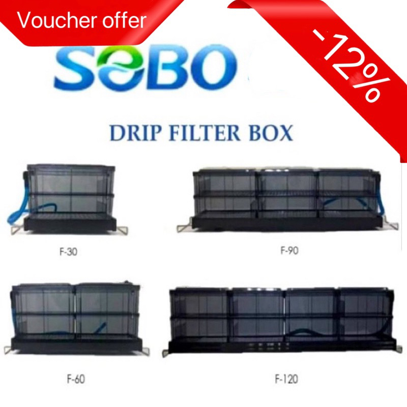 SOBO Aquarium Top Filter Box Drip Box Trickle Box F30 F60 F90 F120