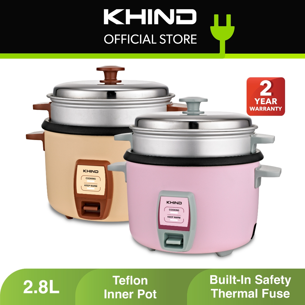KHIND Electric Rice Cooker | Periuk Nasi Elektrik (2.8L) RC928T ...