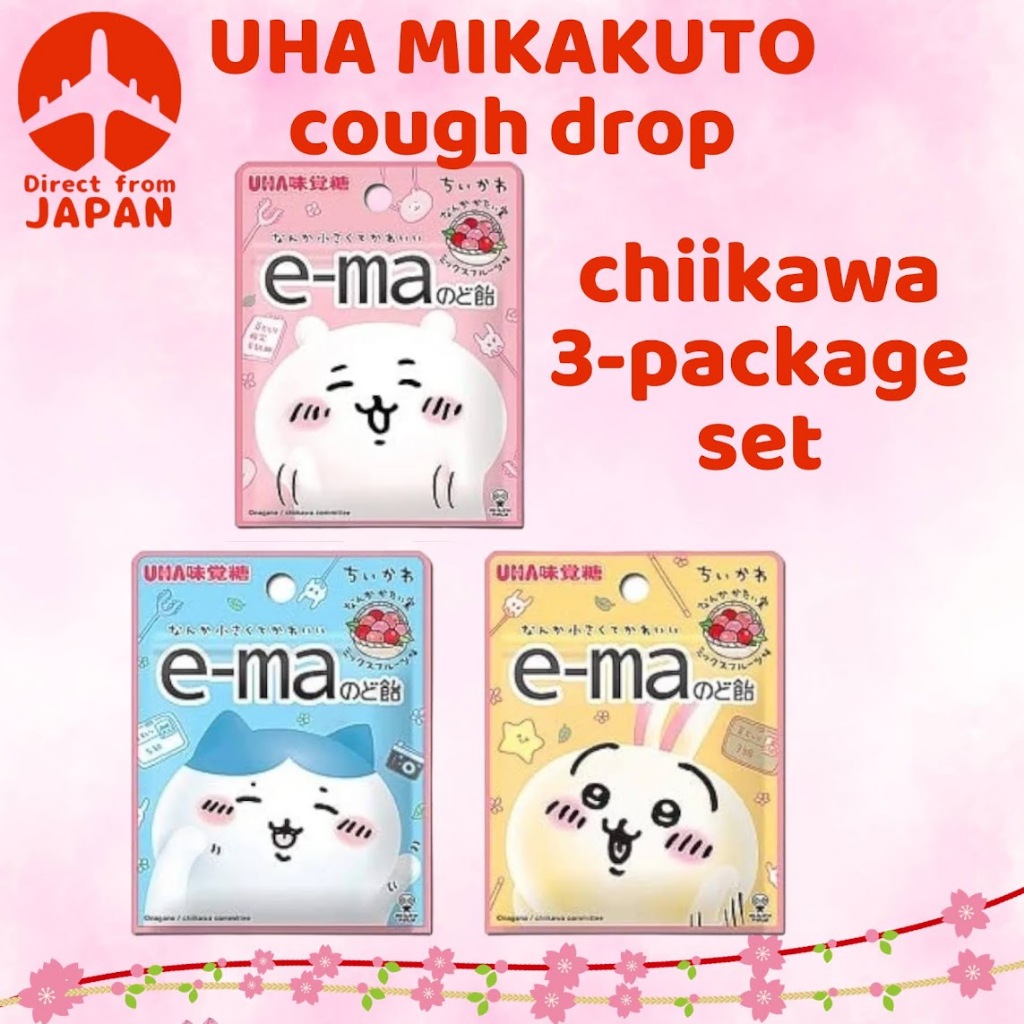 UHA MIKAKUTO ema Throat Lozenges Mixed Fruit Flavor 26g Chiikawa