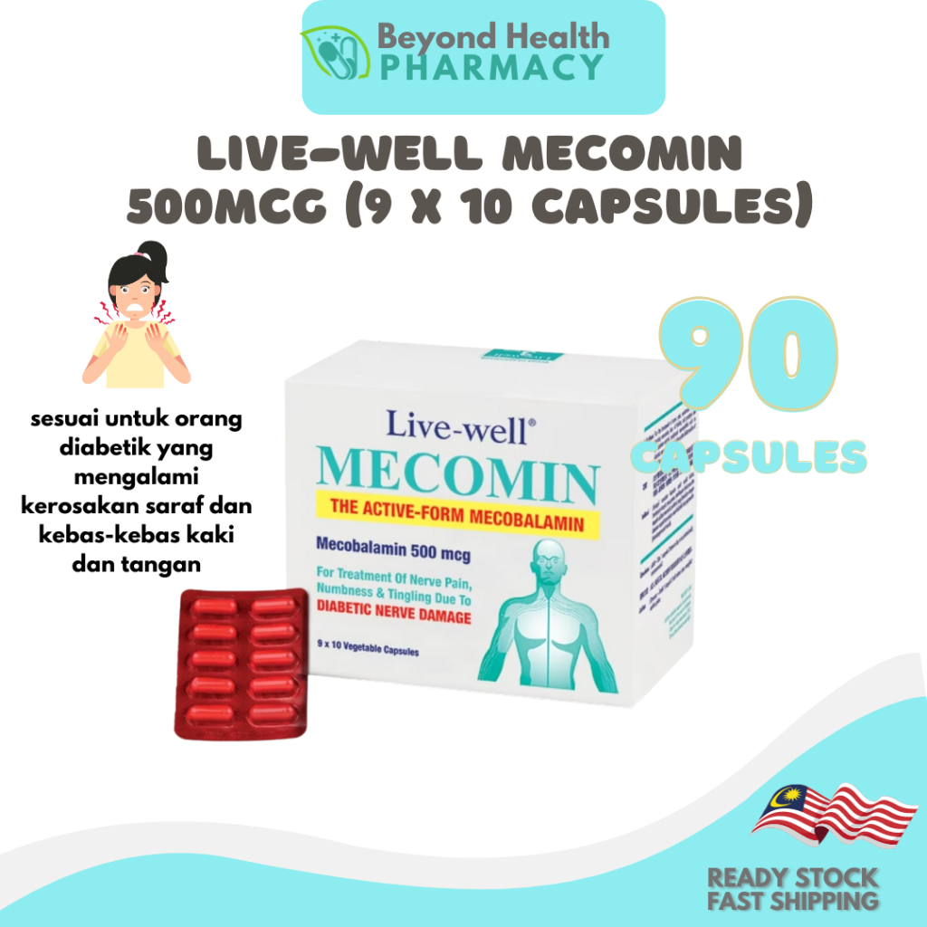 LIVE-WELL MECOMIN MECOBALAMIN 500MCG | VITAMIN UNTUK SARAF DAN KEBAS