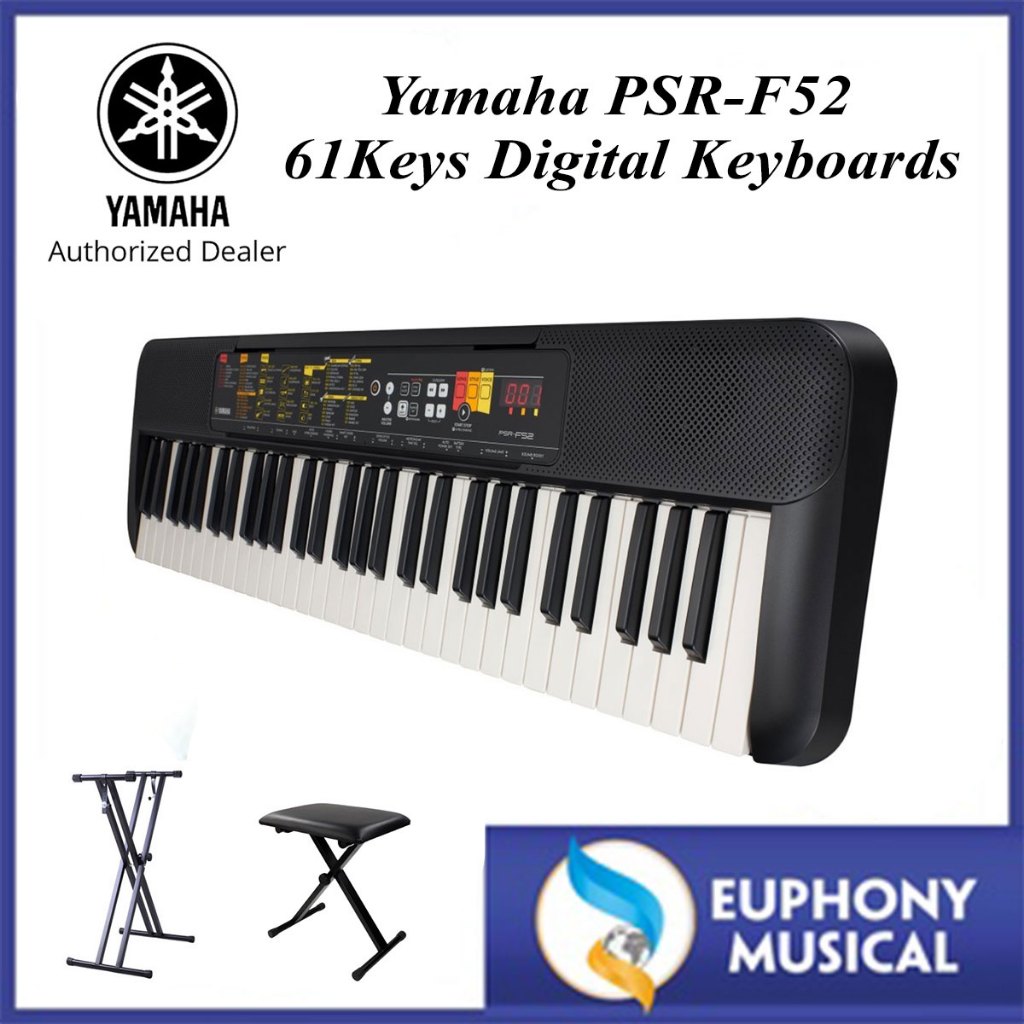 Yamaha PSR F52 Portable Keyboard Bundle