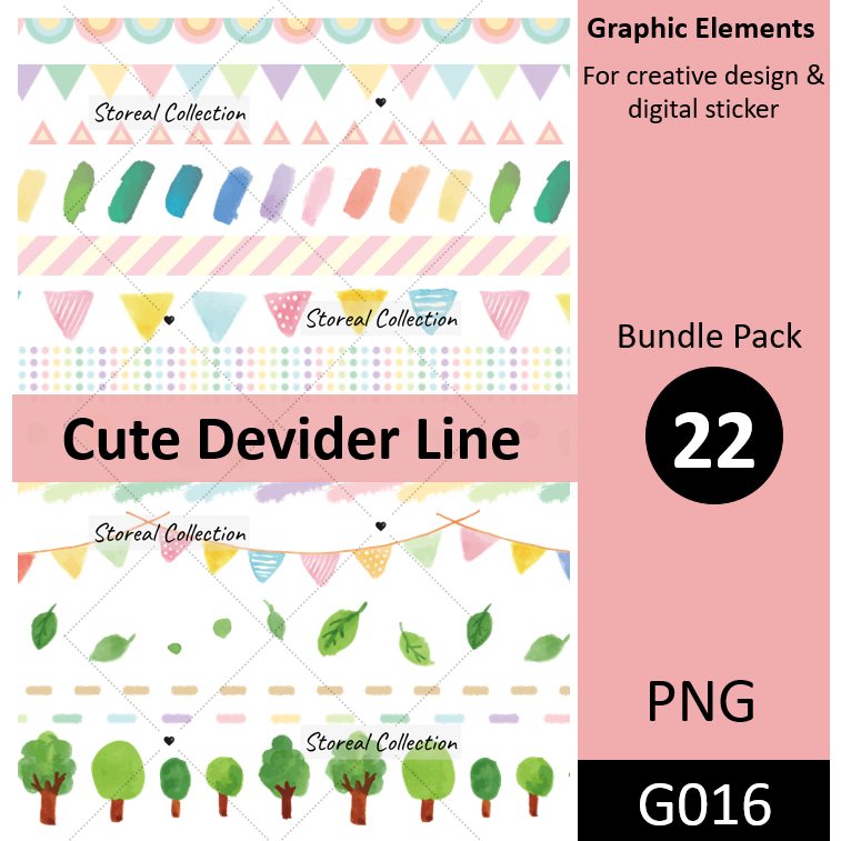 Line Divider PNG sticker Cute Graphic Element PNG sticker Cartoon G016