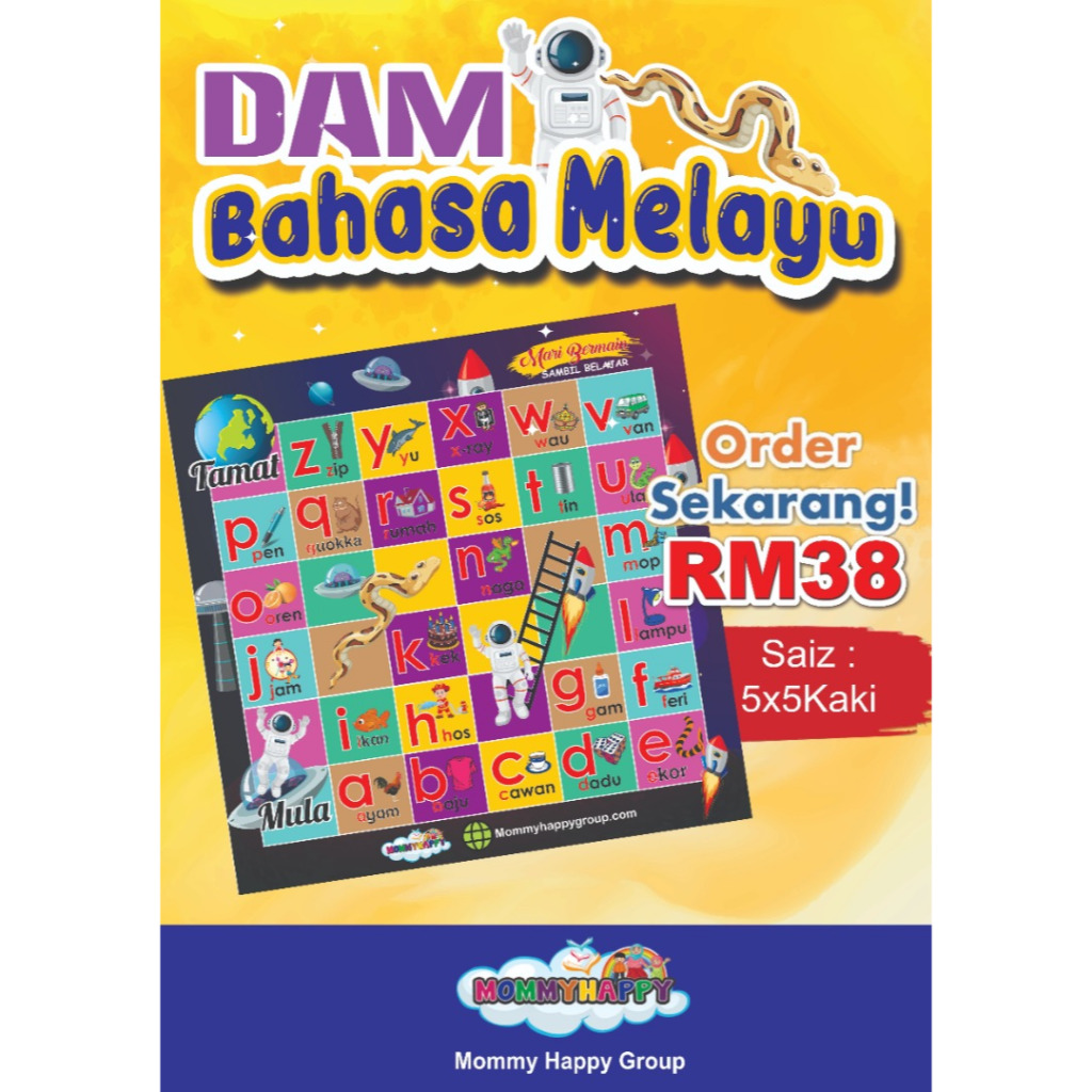 Dam Banner Nombor Arab / Number / Dam Huruf Jawi / Dam ABC / Tengteng ...