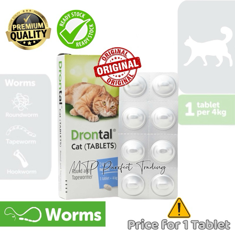 DC Ubat Cacing Kucing DrontaL.P Cat Deworm Cat 1 pc/1 biji Penghapus