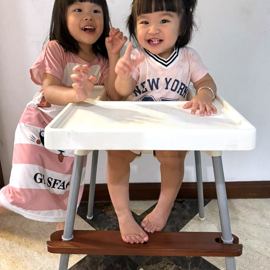 Solid Wood Footrest (For IKEA's Antilop high chair) Baby Chair Footrest