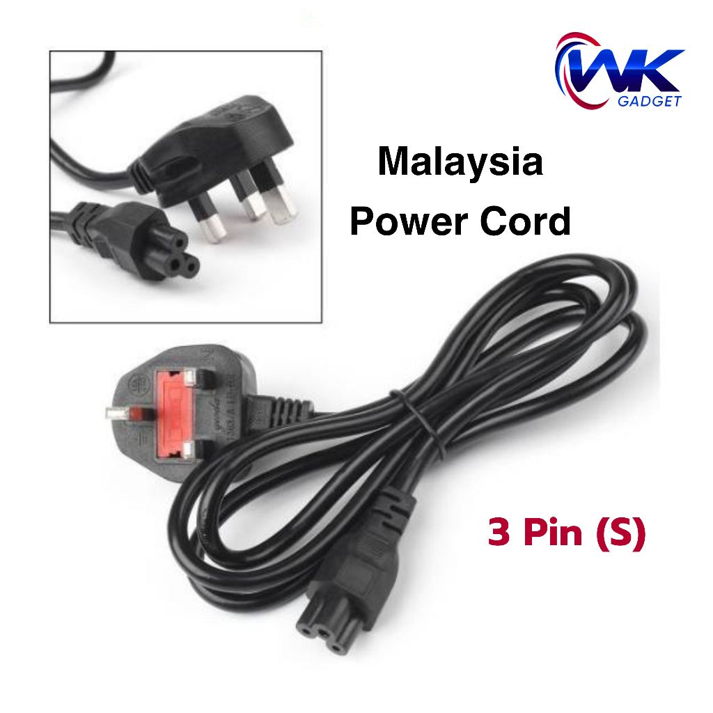 power cable laptop 2pin 3 Pin (S) Malaysia power Cord, Desktop PC LCD