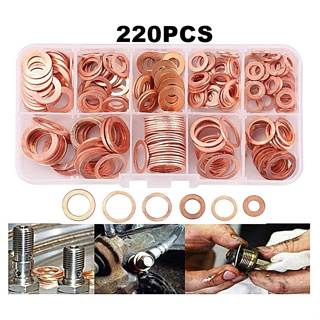 10pcs Copper Washer Flat Sealing Gasket Ring Spacer for Car 14 x 20 x 1.5mm