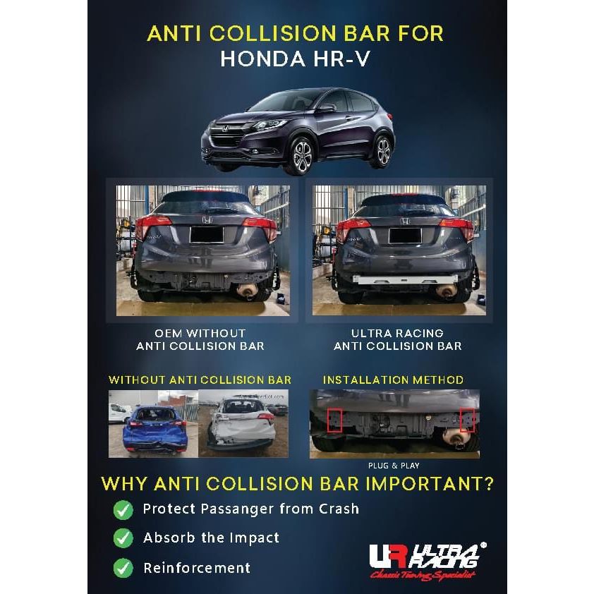 100 % Ultra Racing Safety Bar Honda HRV 1.8 | Shopee Malaysia