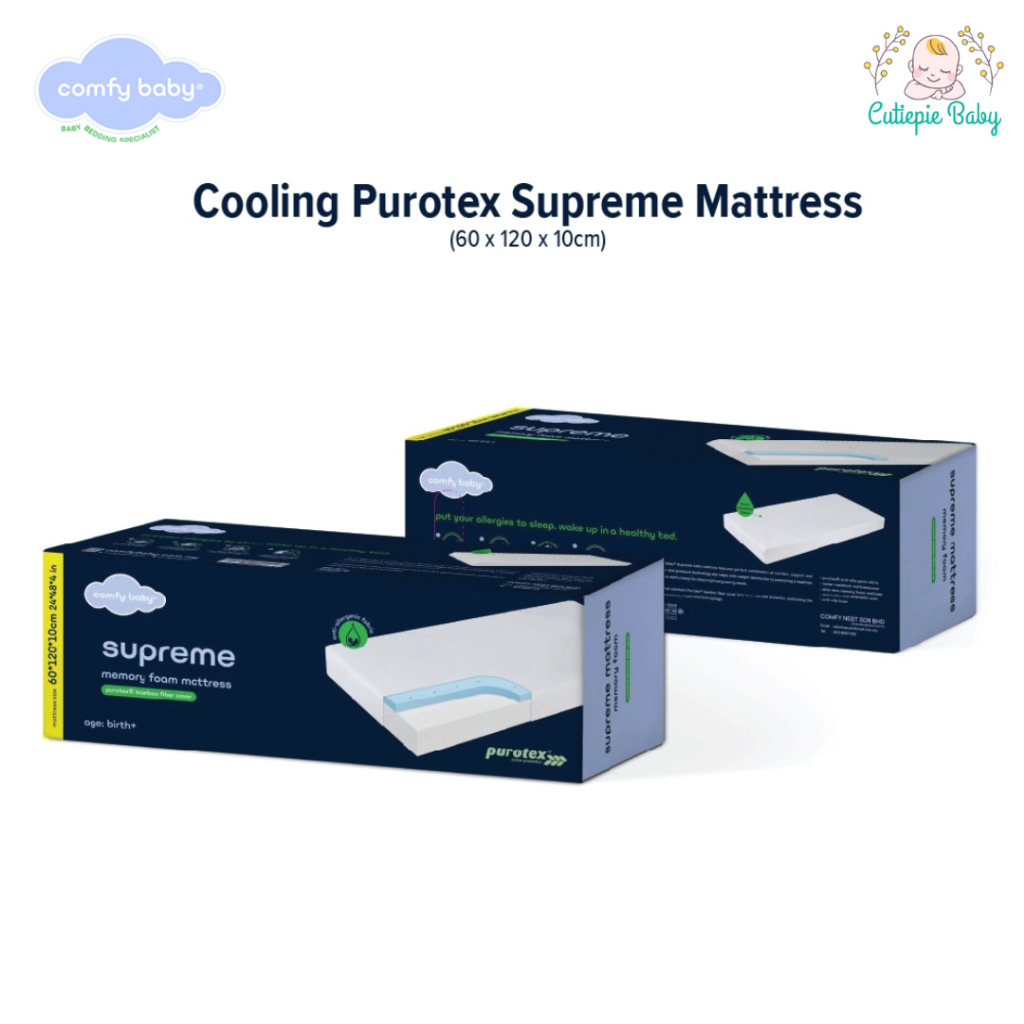 Comfy Baby Cooling Purotex Supreme Mattress (60x120x10cm) (24" x 48" x