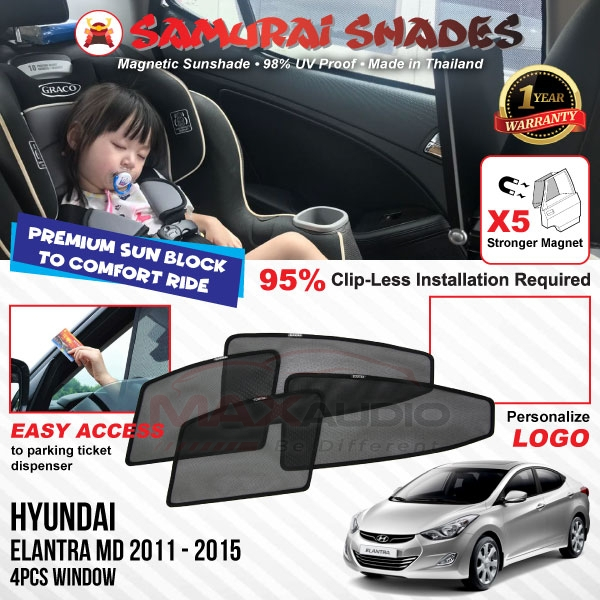 Car Sunshade HYUNDAI ELANTRA MD 2011 2015 X5 STRONG SAMURAI