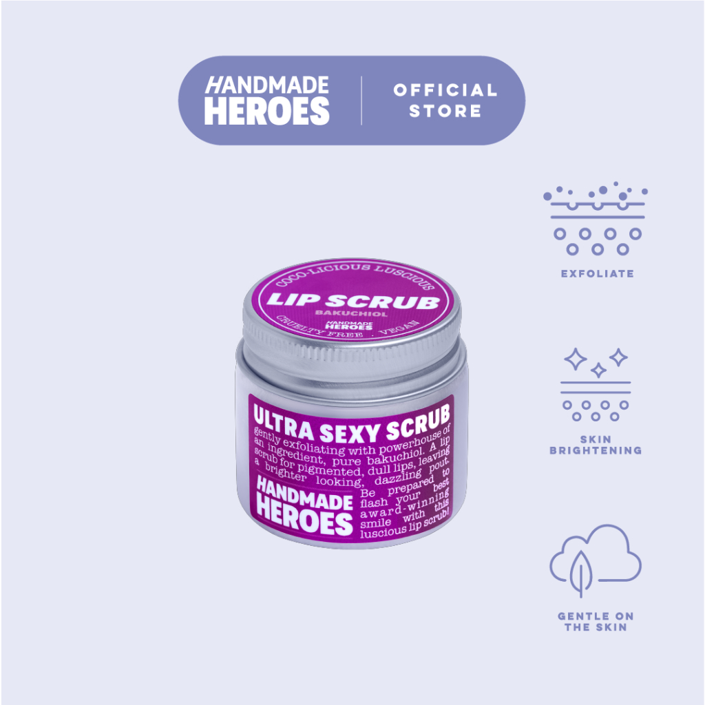 Bakuchiol Lip Scrub for Dark Lip Lightening and Smokers Lips by