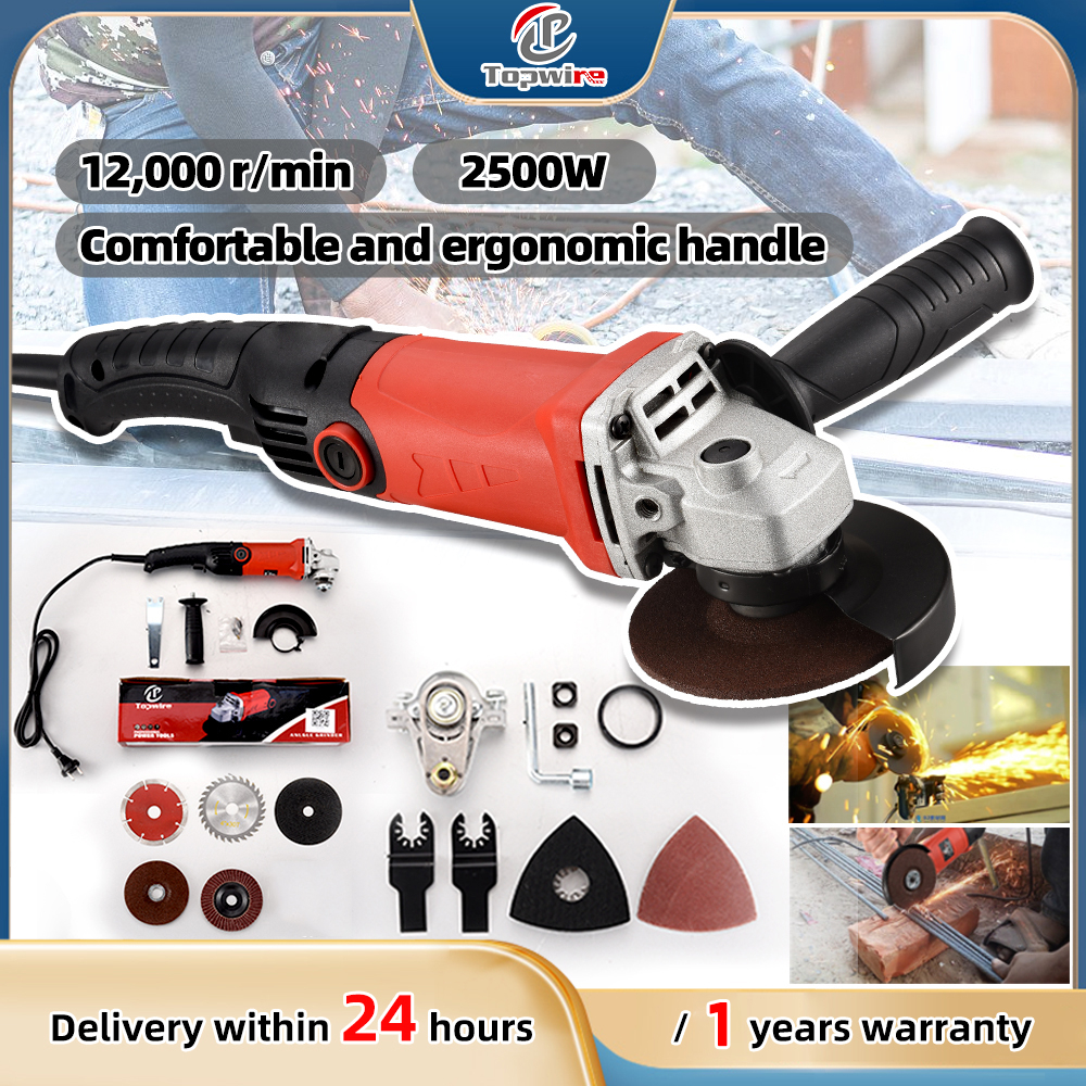 Topwire Angle Grinder 2500W Polisher Cutting Machine Grinding Polisher ...