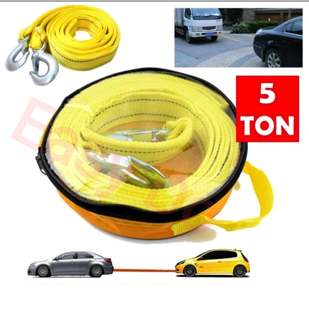 4 Meters 5 Tons Steel Wire Car Trailer Strong Rope With Two Towing