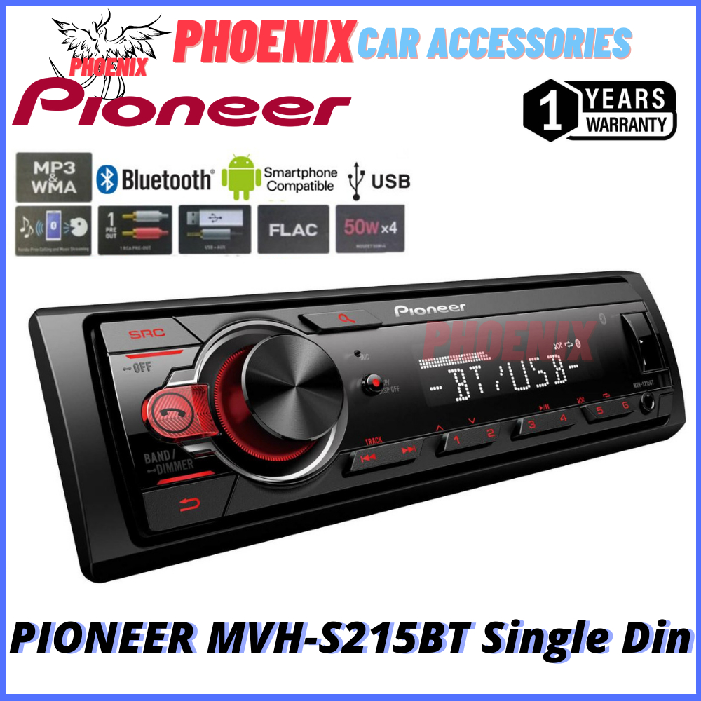 📢 ★PIONEER ★ Original MVH-S215BT SINGLE DIN PLAYER USB AUX FM EXTRA ...