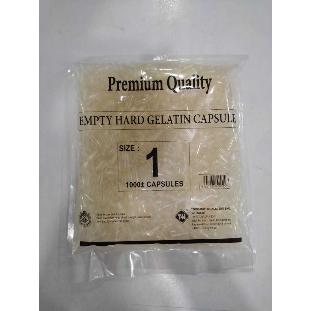EMPTY HARD GELATIN CAPSULE SIZE 1 (1 PACKET 1000PCS) Shopee Malaysia