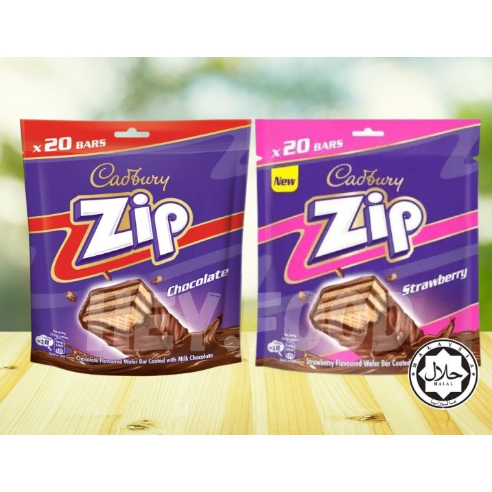 Cadbury Zip Chocolate/Strawberry Wafer Bar -16.2 g x 20 bars per pack ...