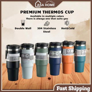 CASA Tumbler With Handle Hot And Cold Thermal Flasks Stainless Steel Insulated Flask Water Bottle Botol Air